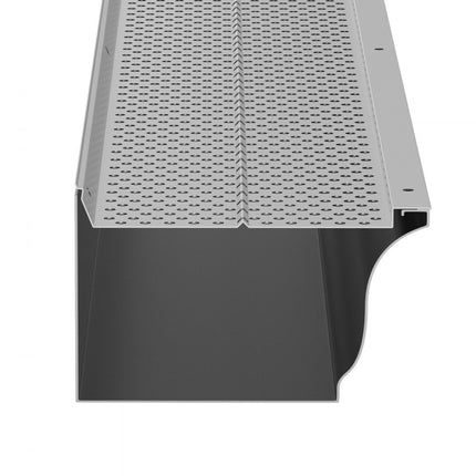 VEVOR dakgootbeschermer 5" breed aluminium bladfilter DIY dakgootafdekking 13 stuks 500ft totale lengte 0,4 cm gatdiameter en 0,05 cm dikke Raptor dakgootbeschermer geschikt