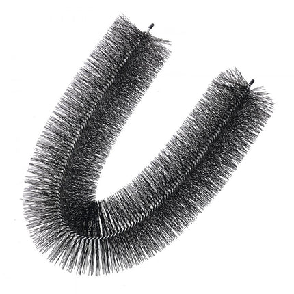 VEVOR dakgootborstel, 18,3 m totale lengte, φ110 mm, dakgootreinigingstool, maaiveldgootborstel, bladbescherming voor dakgoten 12,7 cm, verwijdert moeiteloos bladeren en vuil van het dak, set van 20