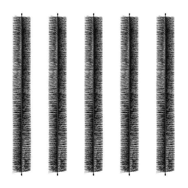 VEVOR dakgootborstel 4,6 m totale lengte φ110 mm dakgootreinigingsgereedschap bladbeschermer voor 5" dakgoot verwijdert gemakkelijk bladeren en vuil van het dak, 5 stuks