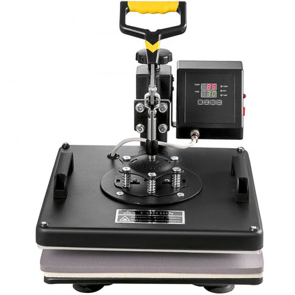 VEVOR Warmte Persmachine Transferpers 8 in 1 hittepers voor textiel hittepers textielpers met degelpers van 38 x 38 cm textieldrukpers van 1250 w
