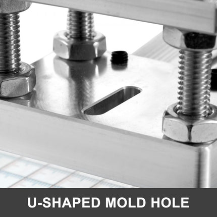 Foliedruk Embossing Machine 10x13cm Hot Stamping RVS Bronzing Machine voor PVC Leer Papier