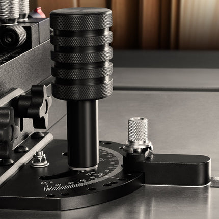 VEVOR verstekaanslag, standaard sleuf 19 x 9,5 mm, tafelzaagaanslag van aluminiumlegering met 46 cm raster, 15 hoekaanslagen, zuiger en verwijderbare schijf, voor houtbewerking