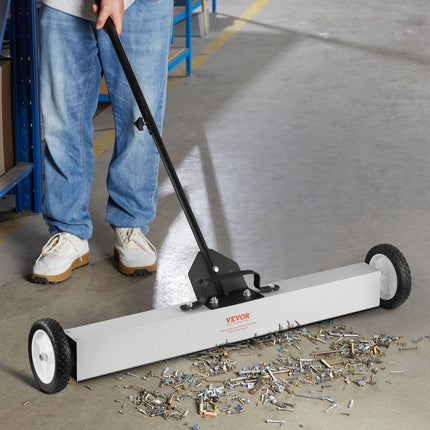 VEVOR magnetische bezem magnetische veegmachine 77-113 cm, magnetische veegmachine magnetische magnetische bezem magnetische bezem magnetische lifter 24,9 kg magnetische kracht magnetische spanenverzamelaar vloerveger veegmachine