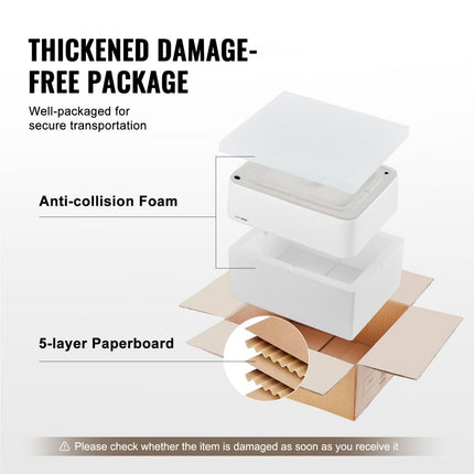 VEVOR Moderne keramische wastafel badkamermeubel wit 482x373x135mm