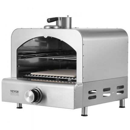 VEVOR 28 cm pizzaoven voor buiten, draagbare gasoven, roestvrijstalen campingpizzaoven, feest
