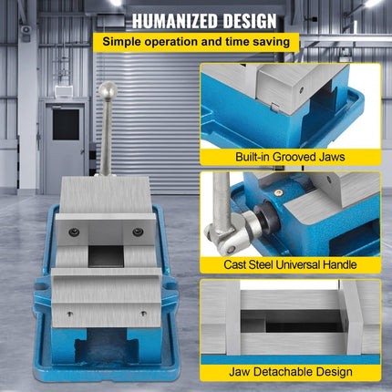 4 "Niet-draaibaar frezen Lockdown Bankschroef Bankklem Bankschroef Hoge Precisie