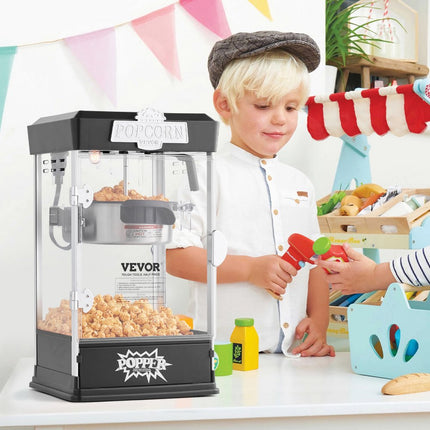 VEVOR popcornmachine maker popcornmachine tafelpopcornmachine 480W 4oz zwart