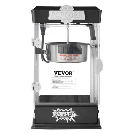 VEVOR popcornmachine maker popcornmachine tafelpopcornmachine 480W 4oz zwart