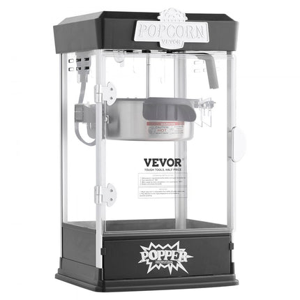 VEVOR popcornmachine maker popcornmachine tafelpopcornmachine 480W 4oz zwart