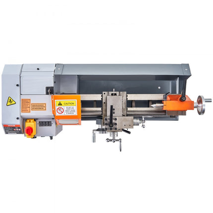 VEVOR metaaldraaibank 500W draaibank metaal 18x36cm tafeldraaibank van HT200 gietijzer 0-2200rpm Poly-V-snaar overbrenging 20mm boring door de spindel Geschikt voor 0,5-2,5mm schroefdraad