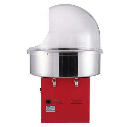 VEVOR elektrische suikerspinmachine, 1000W suikerspinmachine, commerciële suikerspinmachine met deksel, roestvrijstalen kom, suikerschep, lade, perfect voor familiebijeenkomsten, rood