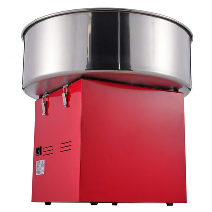 VEVOR elektrische suikerspinmachine, 1000W suikerspinmachine, commerciële suikerspinmachine met roestvrijstalen kom, suikerschep en lade, perfect voor familiebijeenkomsten, rood