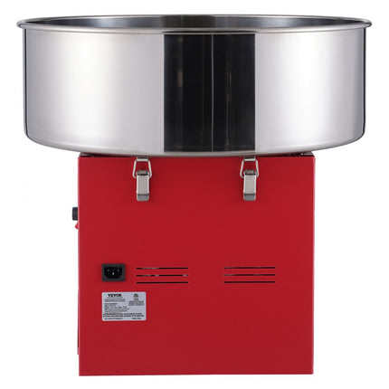 VEVOR elektrische suikerspinmachine, 1000W suikerspinmachine, commerciële suikerspinmachine met roestvrijstalen kom, suikerschep en lade, perfect voor familiebijeenkomsten, rood