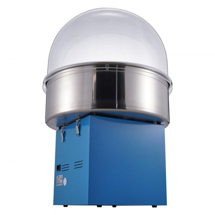 VEVOR elektrische suikerspinmachine, 1KW suikerspinmachine, commerciële suikerspinmachine met deksel, roestvrijstalen kom, suikerschep, lade, voor kinderverjaardagen, familiebijeenkomsten, blauw