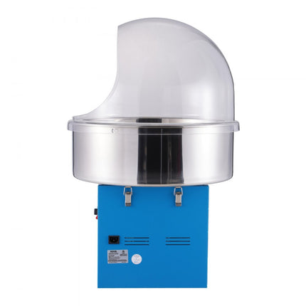 VEVOR elektrische suikerspinmachine, 1KW suikerspinmachine, commerciële suikerspinmachine met deksel, roestvrijstalen kom, suikerschep, lade, voor kinderverjaardagen, familiebijeenkomsten, blauw