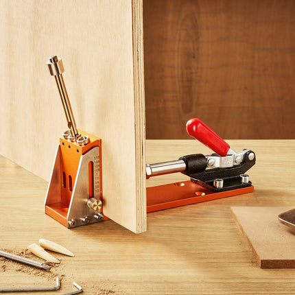 VEVOR Pocket Hole Jig Kit Three Pocket Hole met Wrench & Square Drive Bits, deuvelhulp boormal voor het boren van pocketgaten en schuine gaten, boorhulp voor houtbewerking Alu.