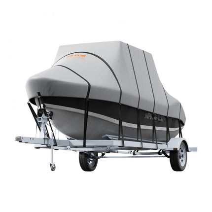 VEVOR T-Top boothoes, 609-670cm waterdichte trailerbare T-Top boothoes, 600D Marine Grade PU Oxford, met winddichte gespen, voor boten met middenconsole met T-top dak