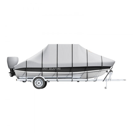 VEVOR T-Top boothoes, 609-670cm waterdichte trailerbare T-Top boothoes, 600D Marine Grade PU Oxford, met winddichte gespen, voor boten met middenconsole met T-top dak