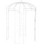 VEVOR Vogelkooi Tuinpaviljoen 8' x 8' x 10' Zwaar uitgevoerd smeedijzeren prieel Bruiloftsbooglatwerk voor het beklimmen van wijnstokken in de tuin Gazon Achtertuin Patio Wit