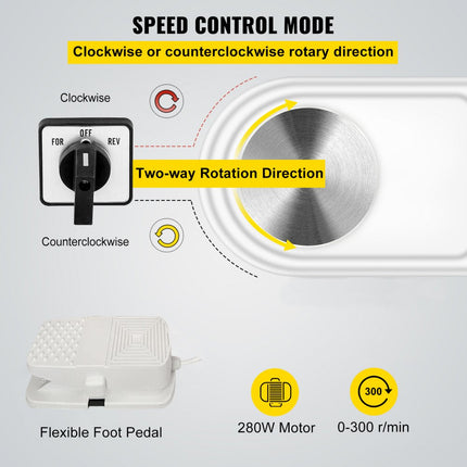 VEVOR 280W Pottenbakkersschijf Keramische Machine 25cm Elektrische Aardewerk Wiel Machine Klei Spons Gereedschap Set Mini Merk