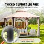 VEVOR terraspaviljoen voor 6-8 personen, 295x295cm achtertuinpaviljoen, met klamboe, metalen frame en PU-gecoat 180g polyester, luifel voor terras, achtertuin, gazon, tuin