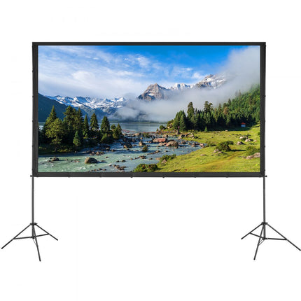 VEVOR Projectieprojectiescherm met standaard 120 inch HD 4K Outdoor Indoor Projectiescherm Snel opvouwbaar Draagbaar filmscherm 16:9 voor thuisbioscoop, camping en vrijetijdsevenementen Zwart