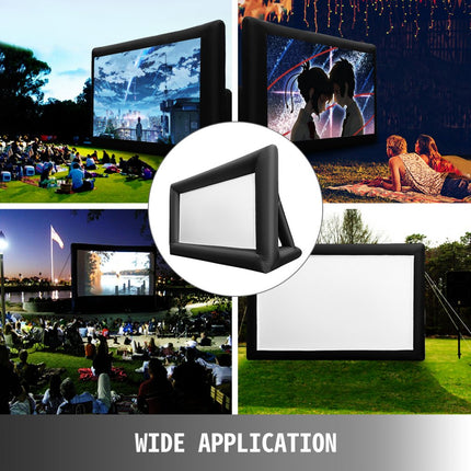3mx5m opblaasbaar schermprojectiescherm voor openluchtbioscoop (exclusief fans)