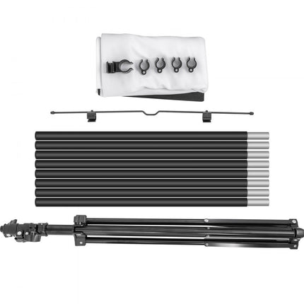 VEVOR Beamer Scherm Projectiescherm 16:9 4K Hd Projectorscherm 200-250 cm Instelbaar Projector Screen Gemaakt van Polyester en Aluminiumlegering voor