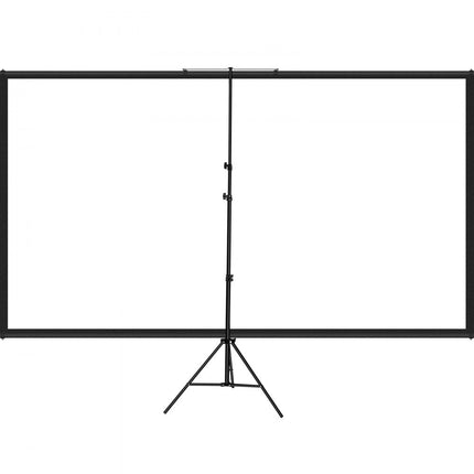 VEVOR Projectiescherm Beamer Scherm 228,6cm Projectorscherm 4K Hd Projector Screen van Polyester en Aluminiumlegering Verstelbaar Aluminium Statief