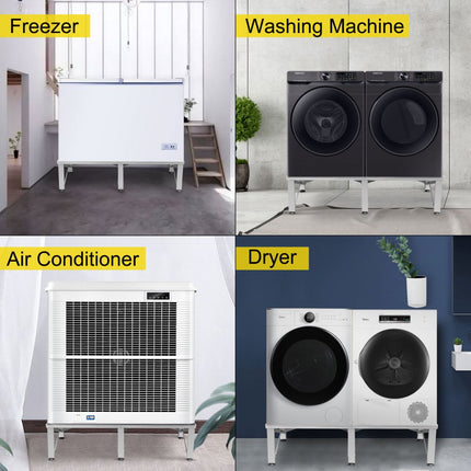 VEVOR Wasmachinestandaard Multifunctionele 48,8 x 21,6 x 11,8 Inch Wasmachinehouder in Ijzer Laadvermogen 150 kg Wasmachineverhoger Platform Frame Voor