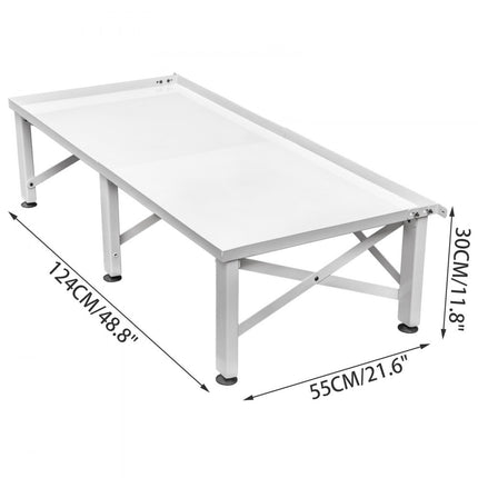 VEVOR Wasmachinestandaard Multifunctionele 48,8 x 21,6 x 11,8 Inch Wasmachinehouder in Ijzer Laadvermogen 150 kg Wasmachineverhoger Platform Frame Voor