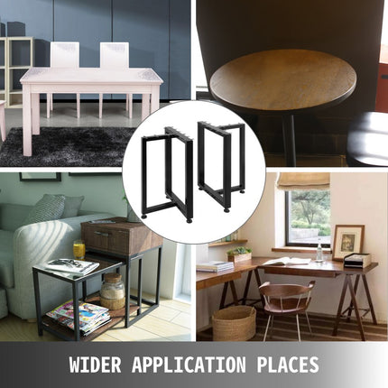 VEVOR Tafelpoot Tafelpoten Metalen tafelpoten Eettafelpoten 40cm Hoogte T-vorm Bureaupoten Set van 2 Rustiek