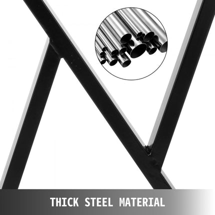 VEVOR Tafelpoot Tafelpoten Metalen Tafelpoten Eettafelpoten 28H x 20B Bureau Benen Set van 2 Zwart