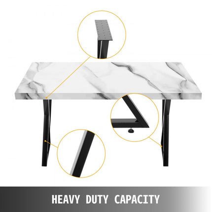 VEVOR Tafelpoot Tafelpoten Metalen Tafelpoten Eettafelpoten 28H x 20B Bureau Benen Set van 2 Zwart