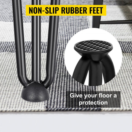 VEVOR Haarspeld Tafelpoten Hoogte 40,6 cm Meubilair Metalen Tafelpoot 3 Staven Bureaupoten Staal Meubelpoten Haarspeld Set van 4 voor Bijzettafels