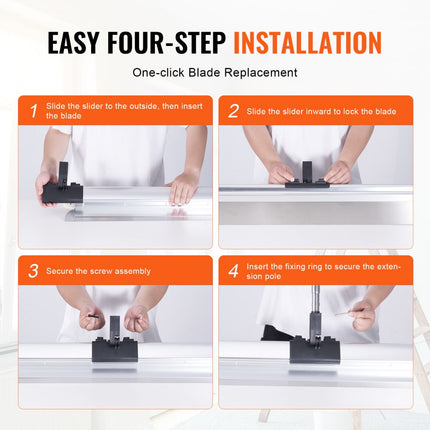 VEVOR gipsplaatvulmes, 1219 mm gladmes, roestvrijstalen mes en behuizing van aluminiumlegering, ideaal voor gipsplaat, veeg-/gipsplaatmes, gipsplaat/wandplaat/gipsplaat