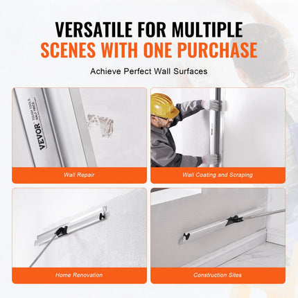 VEVOR gipsplaatvulmes, 1219 mm gladmes, roestvrijstalen mes en behuizing van aluminiumlegering, ideaal voor gipsplaat, veeg-/gipsplaatmes, gipsplaat/wandplaat/gipsplaat