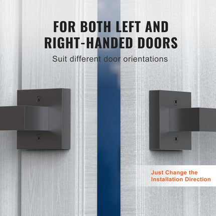 VEVOR 145 x 145 mm dummy deurgreep deurbeslag, 1 stuk kastgrepen decoratieve deurgrepen, deurgreep geschikt voor badkamerdeur kastdeurgreep, zwarte meubelgrepen stijlvol vierkant