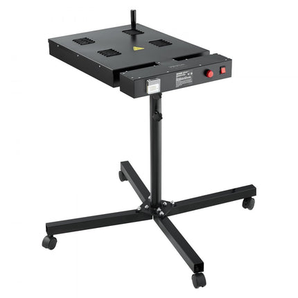 VEVOR flitsdroger, 470x635 mm sneldroger voor zeefdruk, 0-400 ℃ temperatuurregeling, robuuste zeefdrukdroger met in hoogte verstelbare standaard, 360 ° rotatie, T-shirtuithardingsmachine