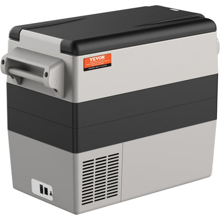 VEVOR 12V autokoelkast autokoelbox, draagbare 52L dubbele zone vriezer en handvat, instelbaar bereik -20 ~ 10 ℃, compressor koeler vrachtwagen boot buiten kamperen