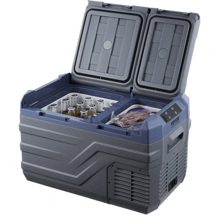 VEVOR draagbare koelkast met vriesvak auto 25L Dual Zone draagbare 60W koelbox