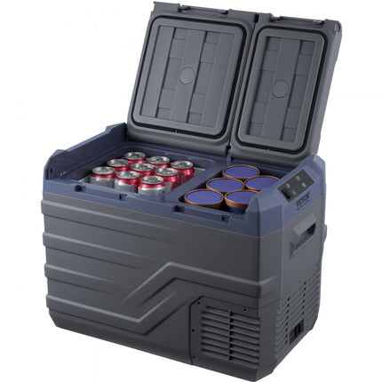 VEVOR draagbare koelkast met vriesvak auto 32L dubbele zone draagbare 60W koelbox