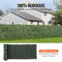 VEVOR privacyhek 990x4010mm kunstgroen privacy klimopschutting met gaasachterwand en versterkte verbinding, kunsthagen met wijnbladeren als decoratie voor tuin, balkon