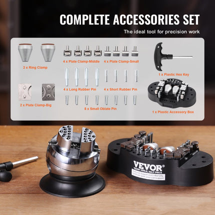 VEVOR Block Ball Bankschroef Graveren Block Adjuster Diamonds Volledige set van 30 stuks