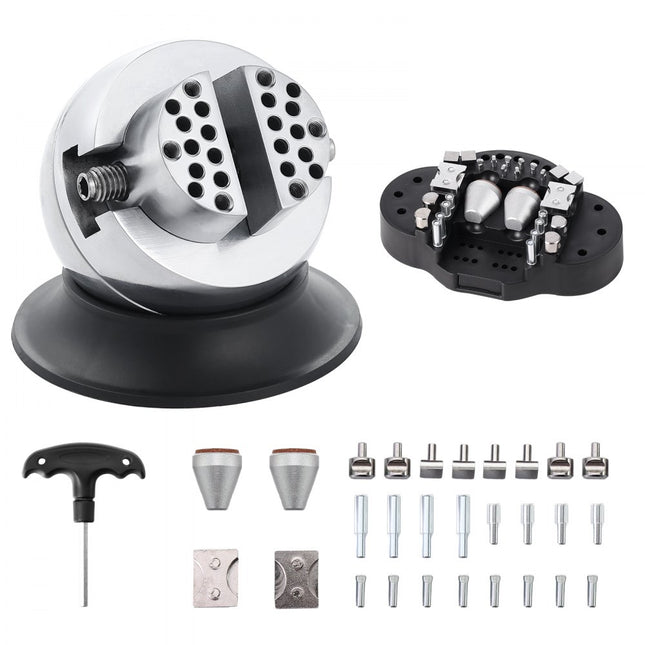 VEVOR Block Ball Bankschroef Graveren Block Adjuster Diamonds Volledige set van 30 stuks