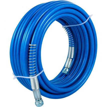 VEVOR Airless Verfspuitslang 15,24 m Flexibele Vezelbuis Blauw Airless Paint Slang met Veilige Triggervergrendeling en Ingebouwde Draaikoppeling Gebruikt voor het Spuiten van Verschillende Coatings