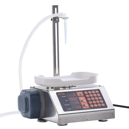 VEVOR vloeistofvulmachine, weegvermogen van 5-300 g, automatische flessenvulmachine, vulmachine, peristaltische pomp, digitale bediening voor melk, water, wijn, dranken, sojasaus (enkele D