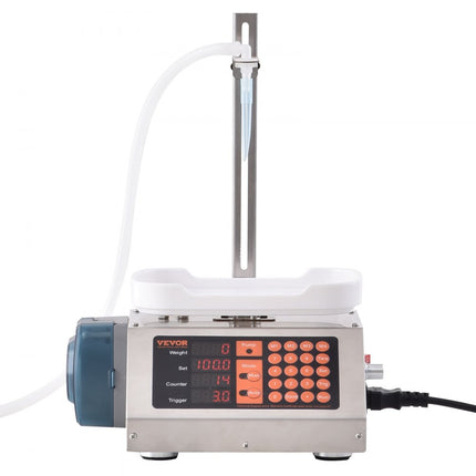 VEVOR vloeistofvulmachine, weegvermogen van 5-300 g, automatische flessenvulmachine, vulmachine, peristaltische pomp, digitale bediening voor melk, water, wijn, dranken, sojasaus (enkele D