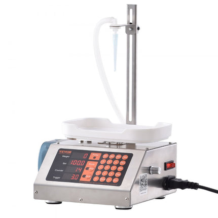 VEVOR vloeistofvulmachine, weegvermogen van 5-300 g, automatische flessenvulmachine, vulmachine, peristaltische pomp, digitale bediening voor melk, water, wijn, dranken, sojasaus (enkele D