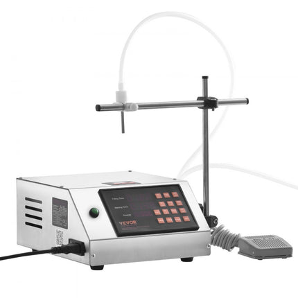 VEVOR vloeistofvulmachine, vulcapaciteit 5-650 ml, automatische flessenvulmachine, vulmachine, peristaltische pomp, digitale bediening voor melk, water, wijn, dranken, sojasaus (enkele D